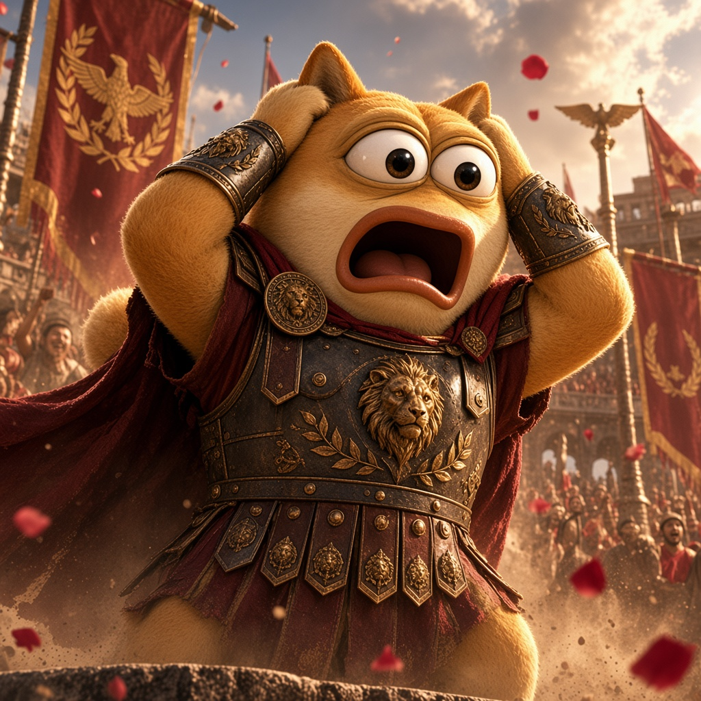 Dopeus Maximus holding his head in shock